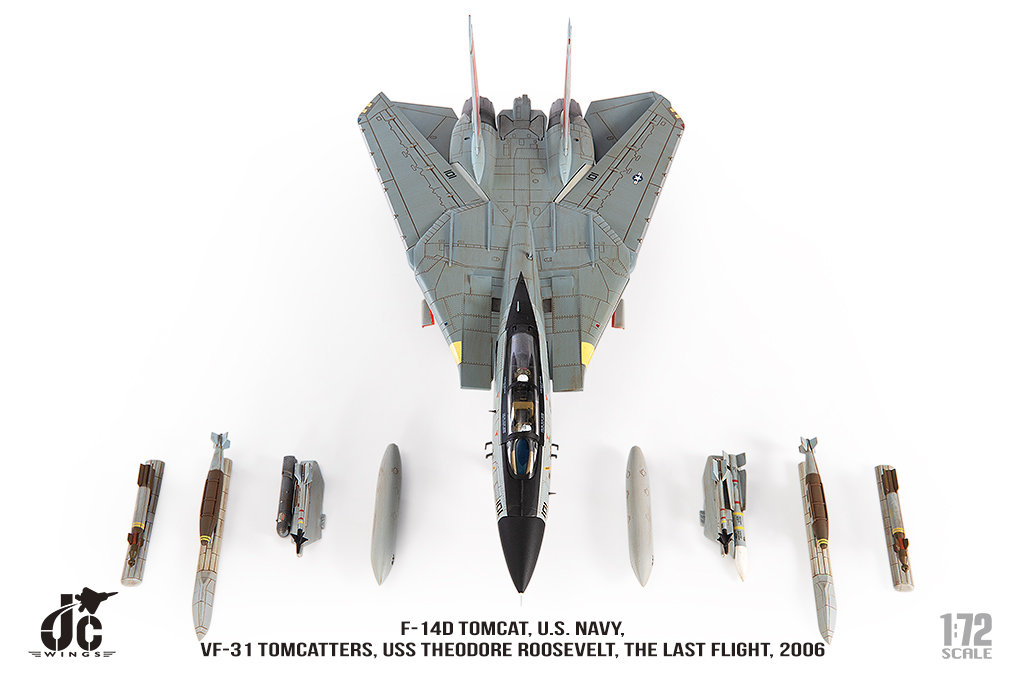 Hobby Master HA5252 1/72 F-14D Tomcat VF-31 Tomcatters AJ103 Sunset 2006 – Nuovo