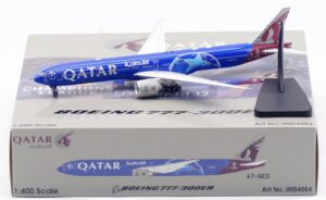 WB4064 Qatar Airways B777-3DZER "UEFA Champions League Livery" A7-BED